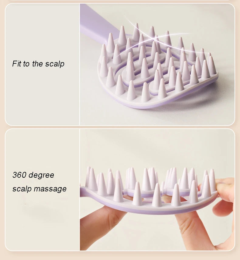 Shampoo Hair Brush Hair Massage Scalp Combs Head Washing Brush Long Handle Dry And Wet Brush Shower Spa HairdressingTool Girls