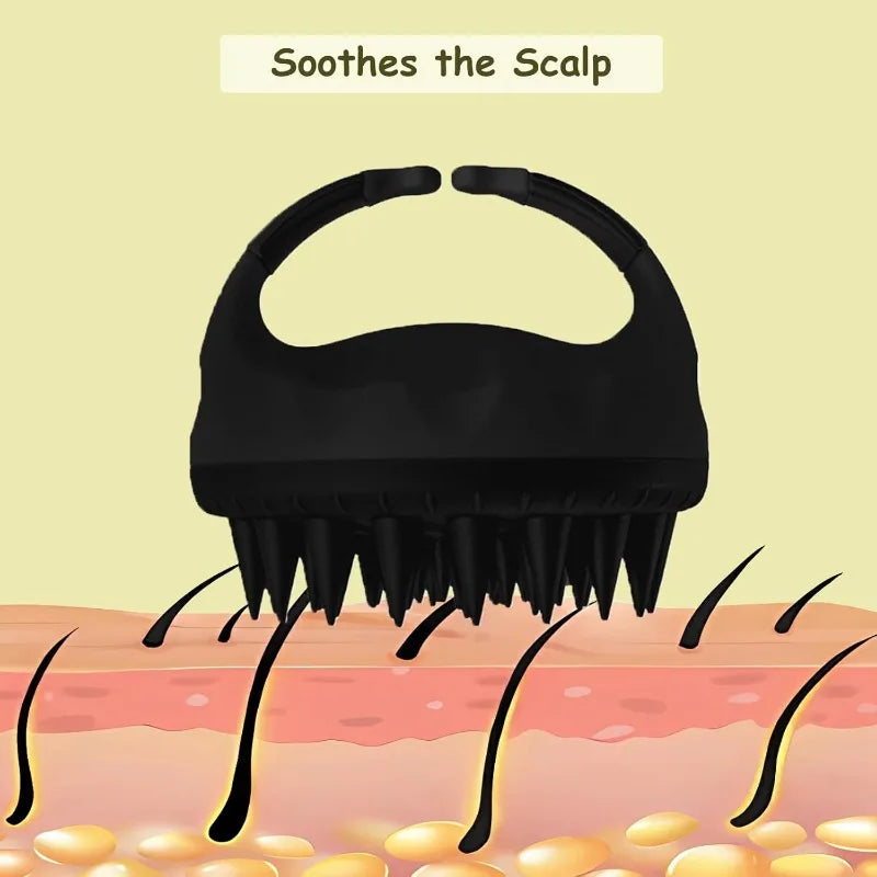WANMEI Scalp Scrubber, Shampoo, Brush, Massager, Clean Scalp, Comb, Handle, Shampoo Brush, Scalp Exfoliating Brush, Massage Comb