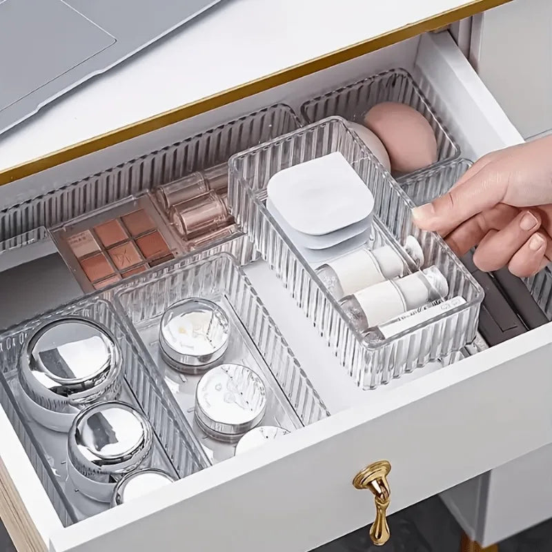 5 PCS Cosmetics Storage Box Built-In Drawer Organize Box the Table Suitable for Beauty Office Stationery Miscellaneous Storage