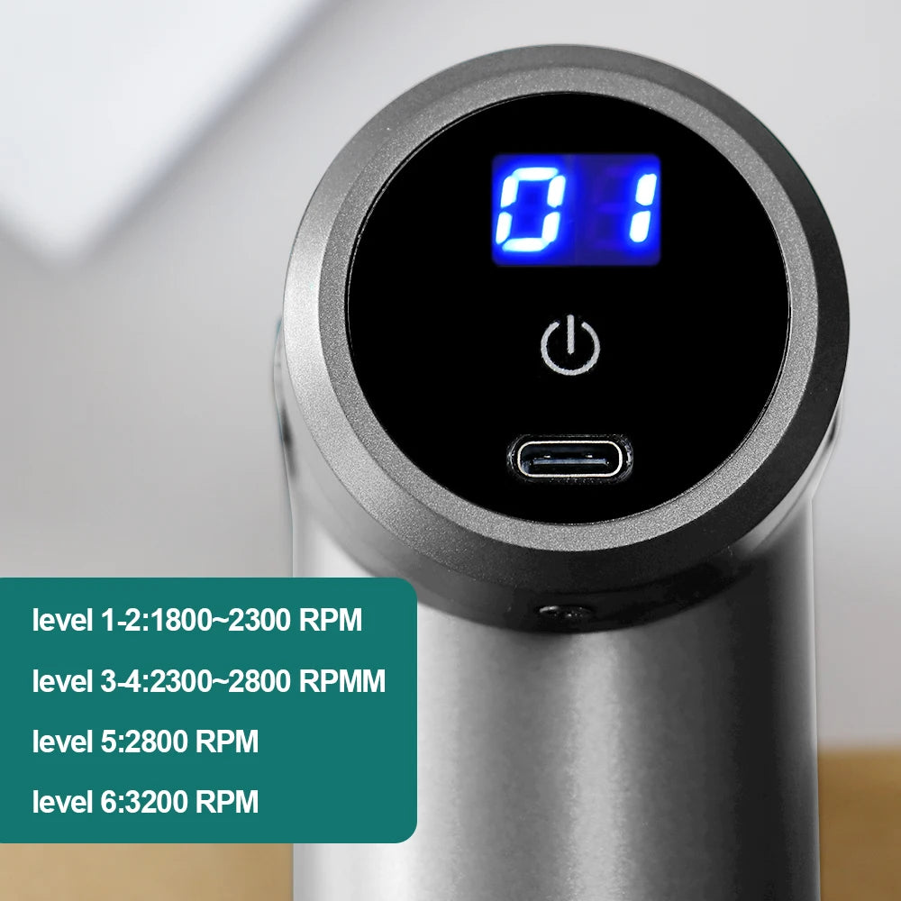 Professional Massage Gun Electric Shock Muscle Relaxation Vibration Fitness Massager For Body Neck Home Travel Fascia Gun Device