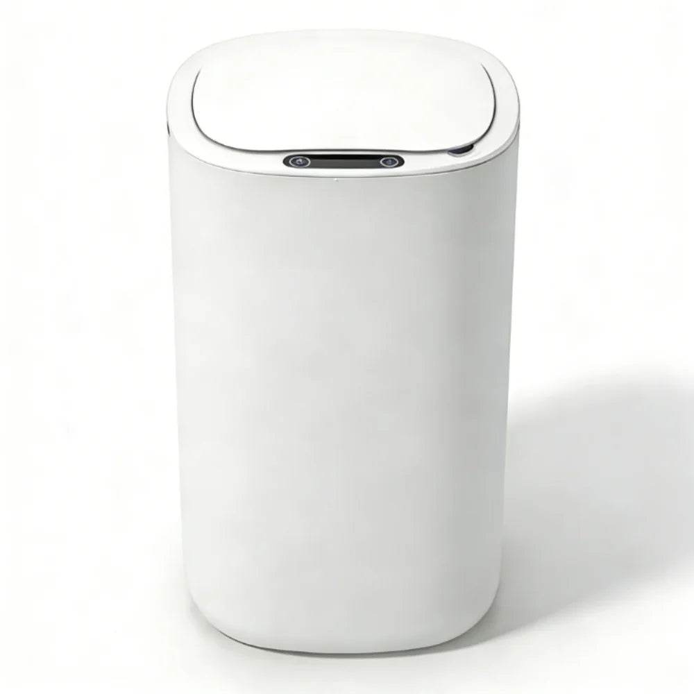 Smart Sensing Trash Can Automatic White Trash Can Kitchen Bathroom Waterproof 12L Electric Trash Can