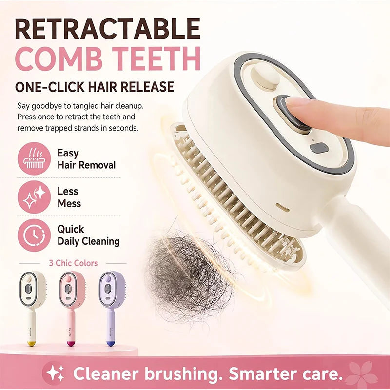 Multifunctional Spray Hair Brush Hydrating Hair Care Brush Electric Scalp Massager Comb For Smoothing Frizz & Hair Volume