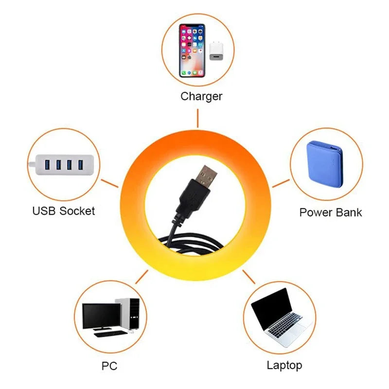 Sunset Lamp LED USB Rainbow Neon Night Light Projector Photography Wall Atmosphere Lighting for Bedroom Room Decor Gift