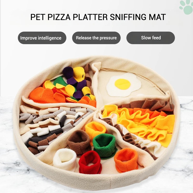Interactive Dog Snuffle Mat For Small Medium Dogs Soft Durable Fleece With Squeaky Toy Slow Feeding Anti Anxiety Machine Wash