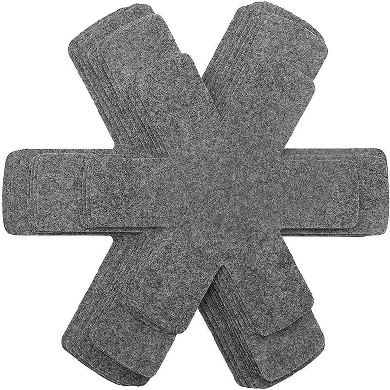 Pot and Pan Protectors 5Pcs Pot Dividers Pad Non-woven 3 Sizes Pans Separator Pads for Protecting Separators Pads Cookware
