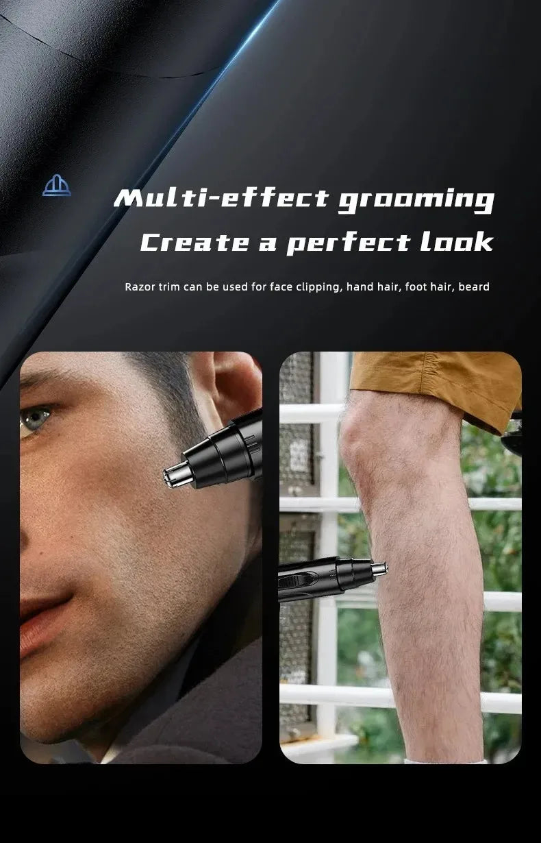 Black Electric Nose Hair Trimmer Ear and Nose Hair Trimmer Professional Painless Nose Hair Trimmer For Men And Women