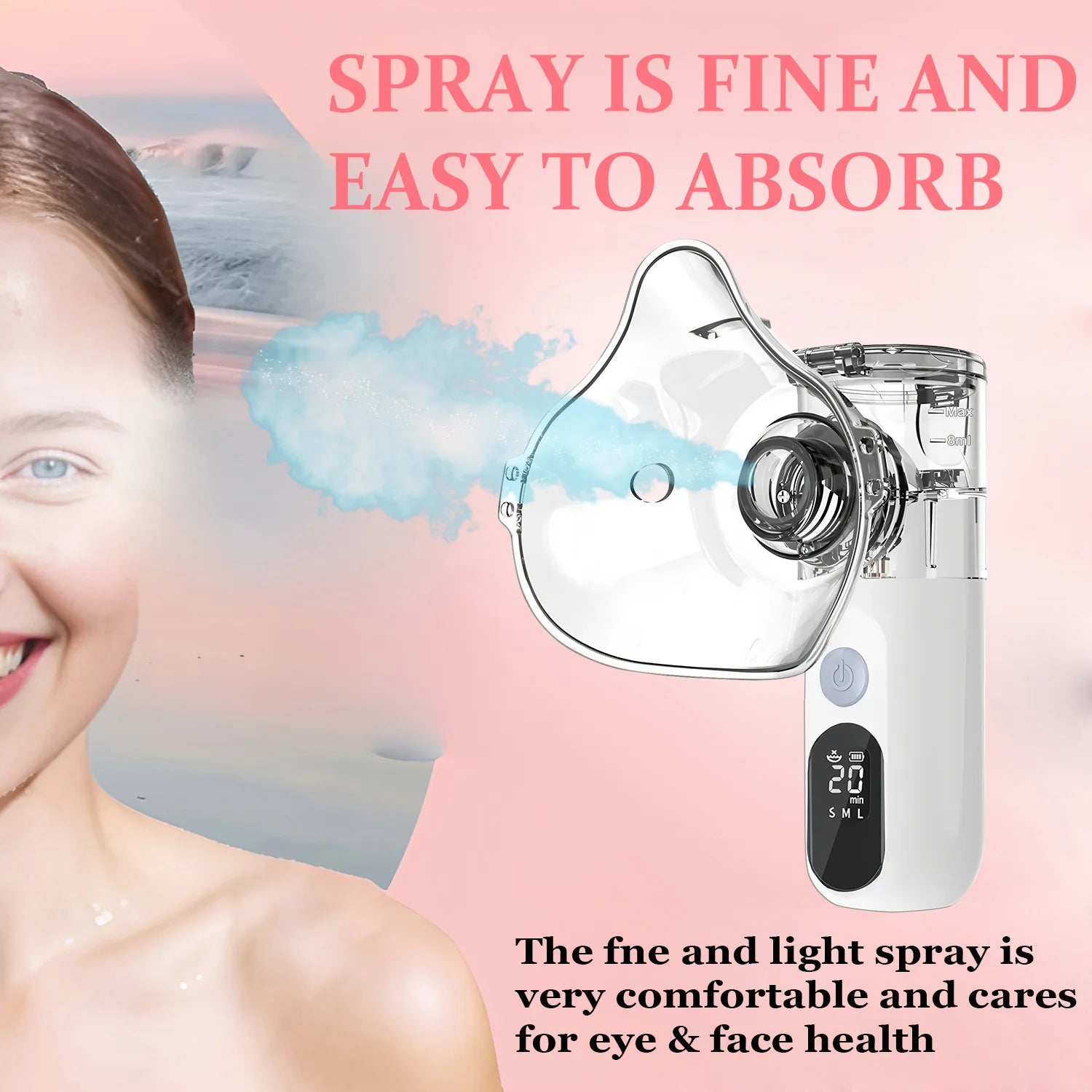 Mini Nano Mist Sprayer Facial Steamer Face Humidifier USB Rechargeable Face Moisturizing Nebulizer Pore Cleaning Hydrating Spray
