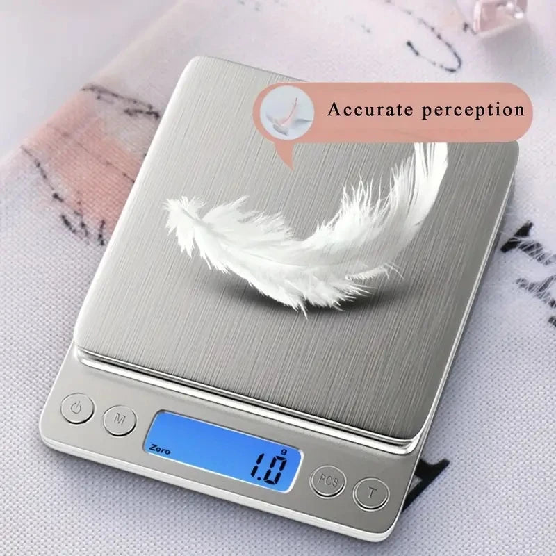 Digital Kitchen Scale Stainless Steel Food Scale with LCD Display for Precise Weighing of Cooking Ingredients Diet