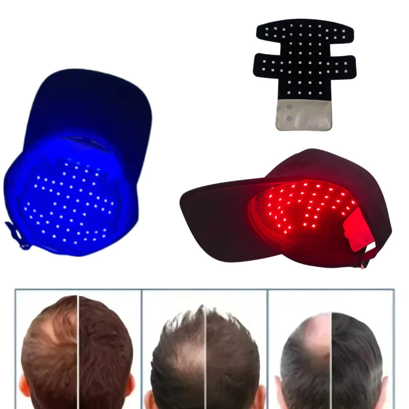Hair Growth Cap Anti Hair Loss and Growth 56 LEDs Helmet Hat Hair Regrowth Light Therapy Device Relax Head Treatment Hat Machine