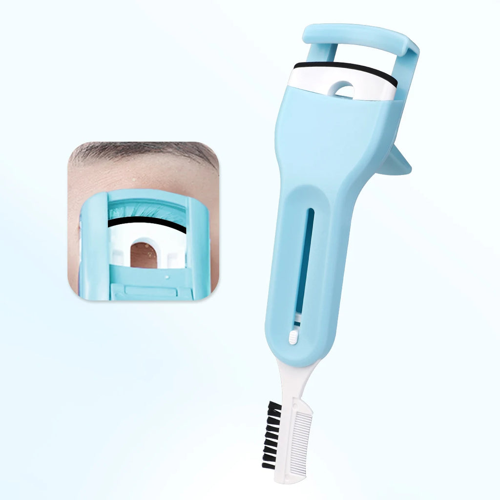 1PC Borderless Wide-Angle Eyelash Curler, Curling Eyelash Curler, Push-Pull Comb, and Double-Head Convenient Eyelash Curler.
