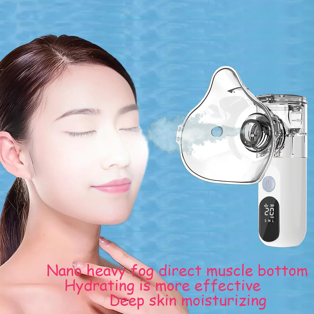Mini Nano Mist Sprayer Facial Steamer Face Humidifier USB Rechargeable Face Moisturizing Nebulizer Pore Cleaning Hydrating Spray