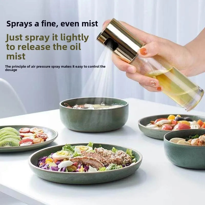 Spray Oil Bottle Glass Oil Sprayer for Air Fryer Kitchen Cooking Olive Oil Dispenser Healthy Diet Low Fat BBQ Salad Cooking Tool