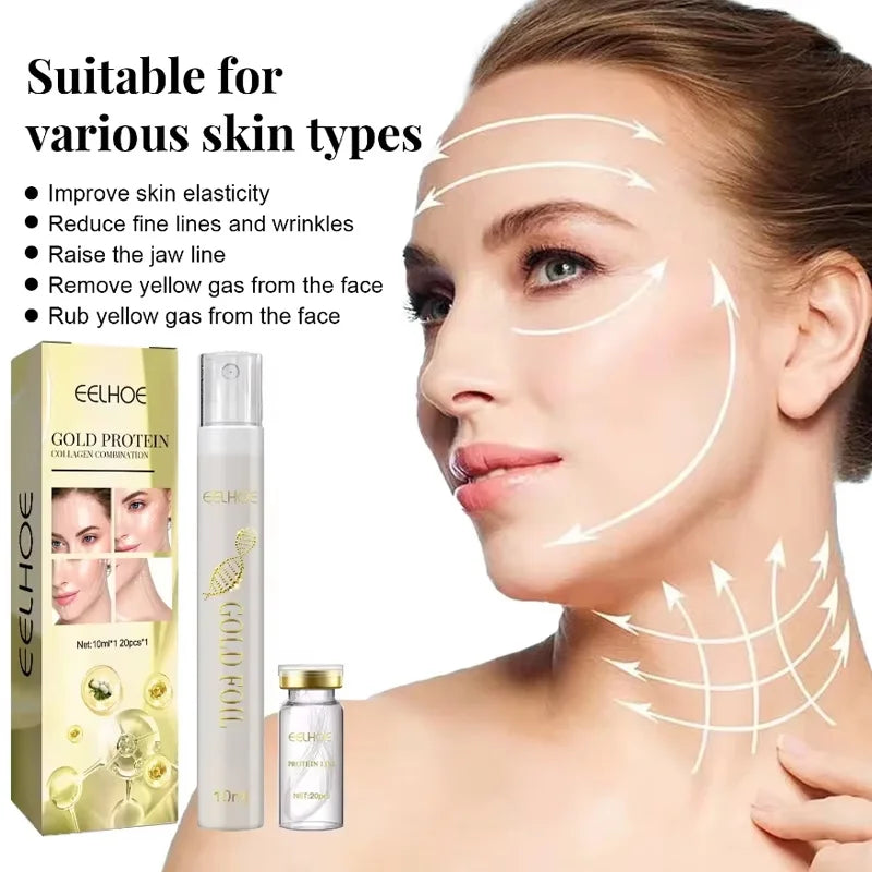 Collagen Protein Thread Instant Wrinkle Remover Serum Set Lifting Firming Soluble Absorbable Face Anti-aging Skin Care