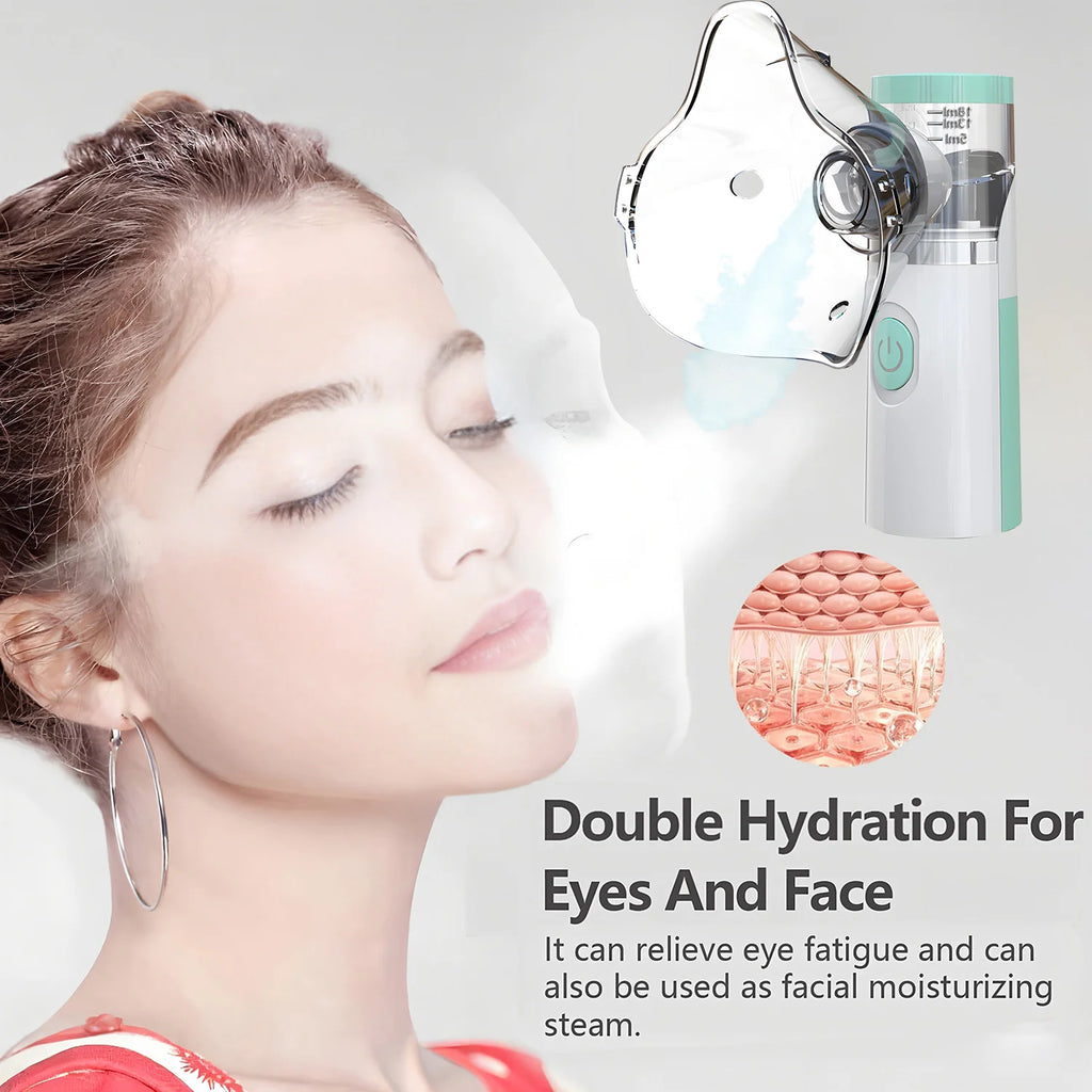 Compress Eye Steamer Relieve Fatigue Dry Eyes Moisturizing Heating Face Eye Massager Mask Humidifier Mist Nano Sprayer