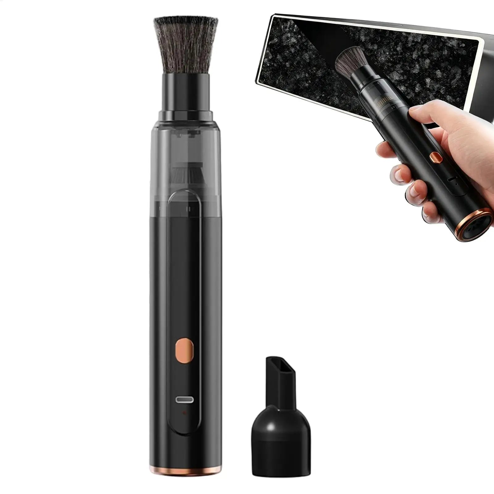 Mini Vacuum for Car Rechargeable Handheld Auto Blower Duster Portable Air Duster Blower for Auto Home Pet Interior Carpets