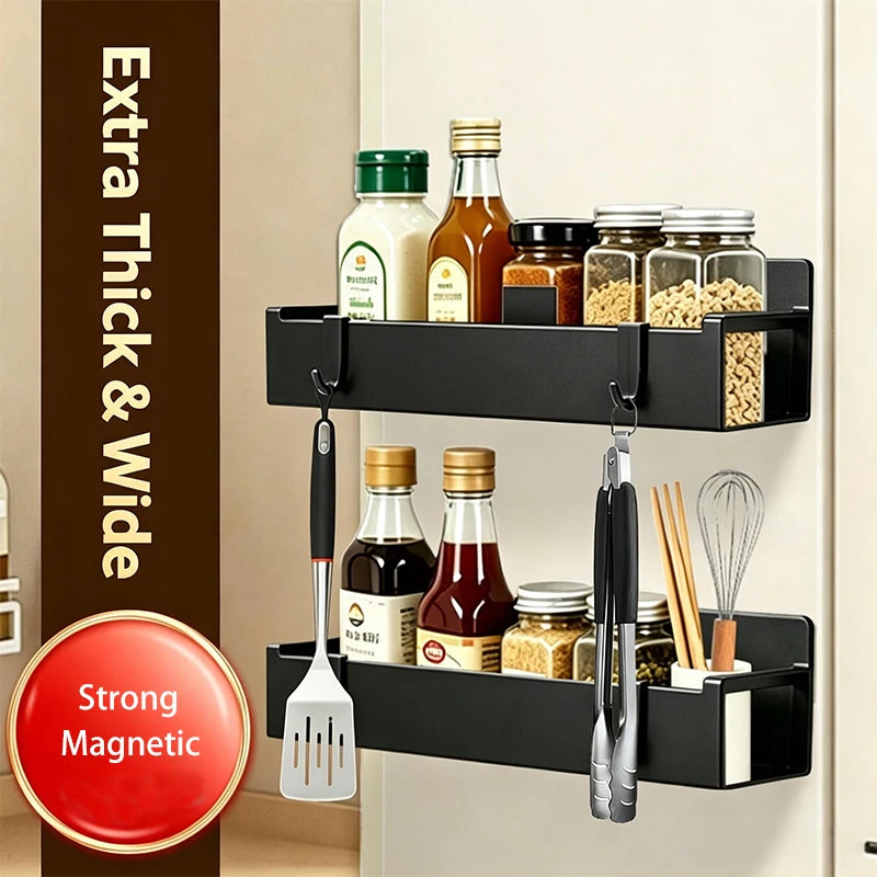 Magnetic Spice Storage Rack,suitable for Refrigerator and Oven etc, household side wall mounted storage rack, movable
