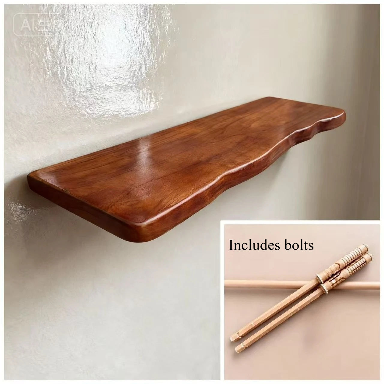 Floating Shelves for Wall Farmhouse Wooden Shelves Live Edge Shelf with Unique Natural Grain for Living Room Bedroom Kitchen