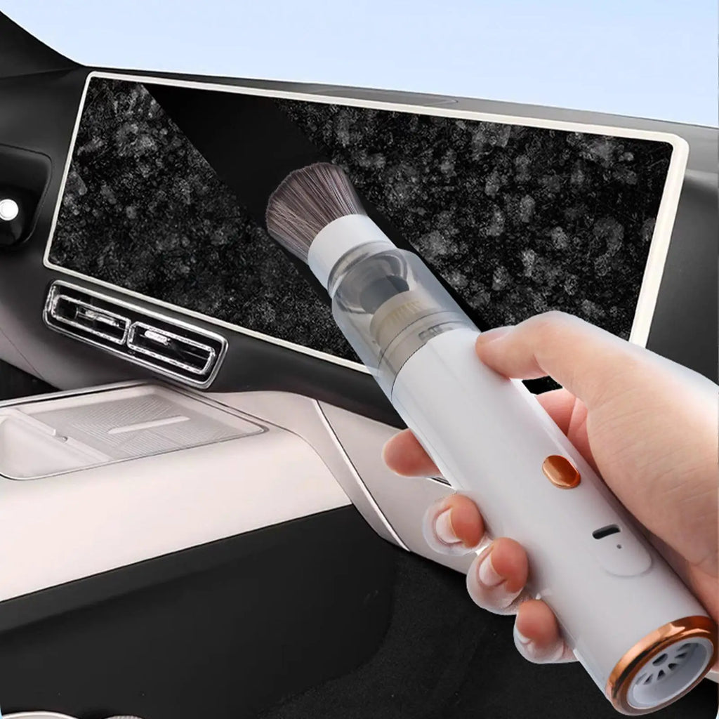 Mini Vacuum for Car Rechargeable Handheld Auto Blower Duster Portable Air Duster Blower for Auto Home Pet Interior Carpets