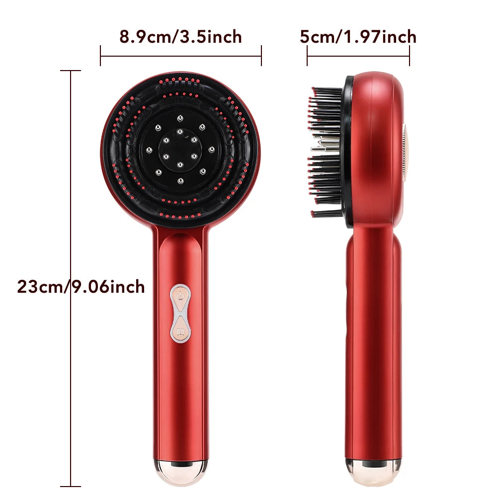 Electric Scalp Massager Comb 660nm Red Light for Hair Growth Nourishing Anti-Loss Brush Featuring Kneading Function Hair Care
