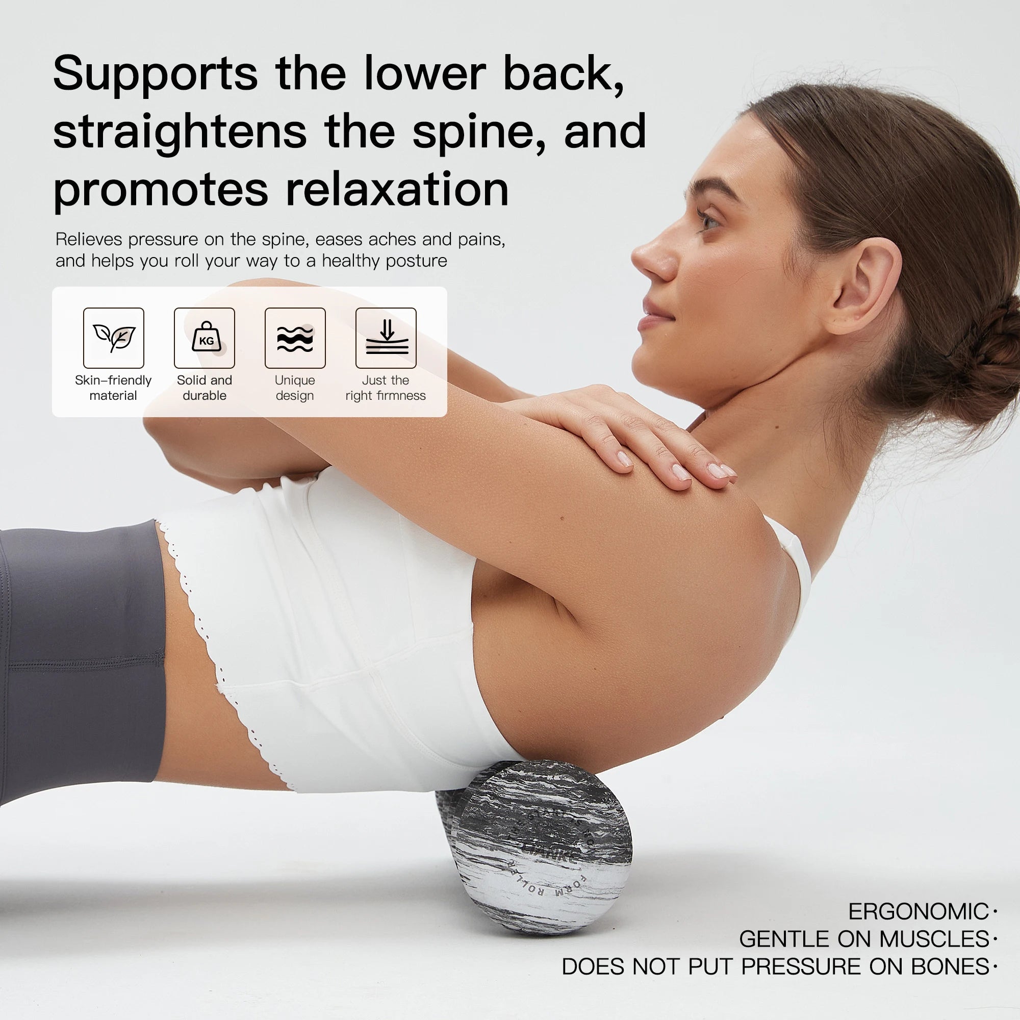 Foam Roller Yoga Roller EVA Six-Sided Roller, for fitness training and relieving muscle soreness throughout the body.