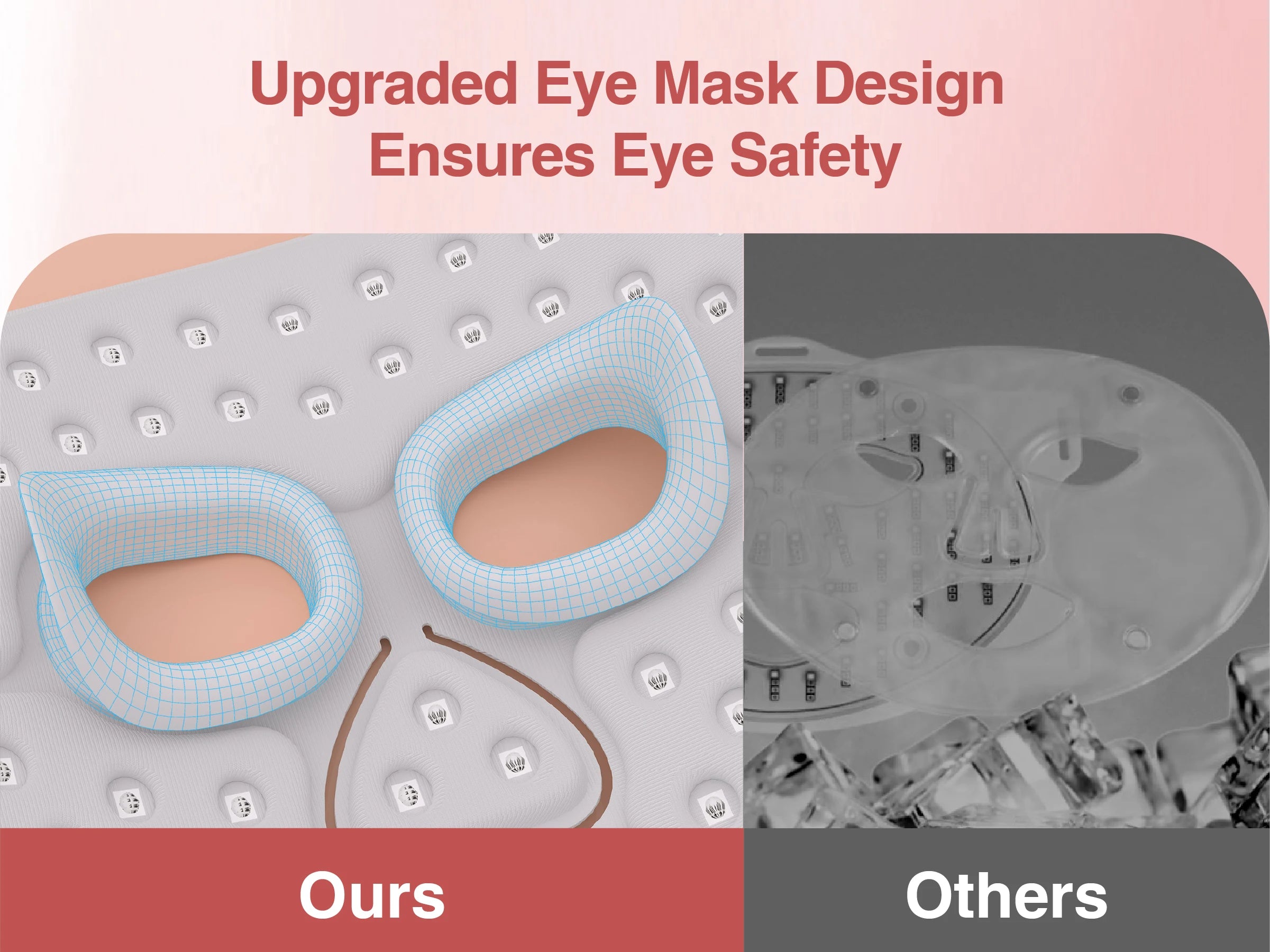 Hello Face Beauty LED Mask Infrared Red Light Wrinkle Reduction Blue Light Acne Treatment 3000mAh Rechargeable Skin Care Device