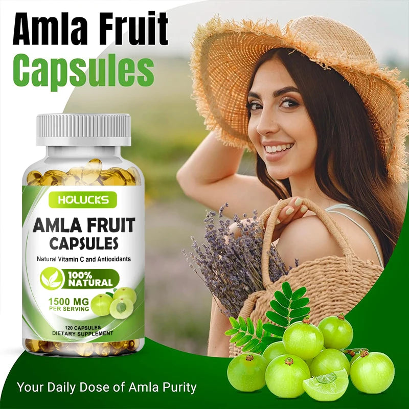 Amla Vitamin Supplements, Supports Metabolism, Detox & Digestion, Collagen Booster, Provides Cellular Defence, Skin, Hair Health