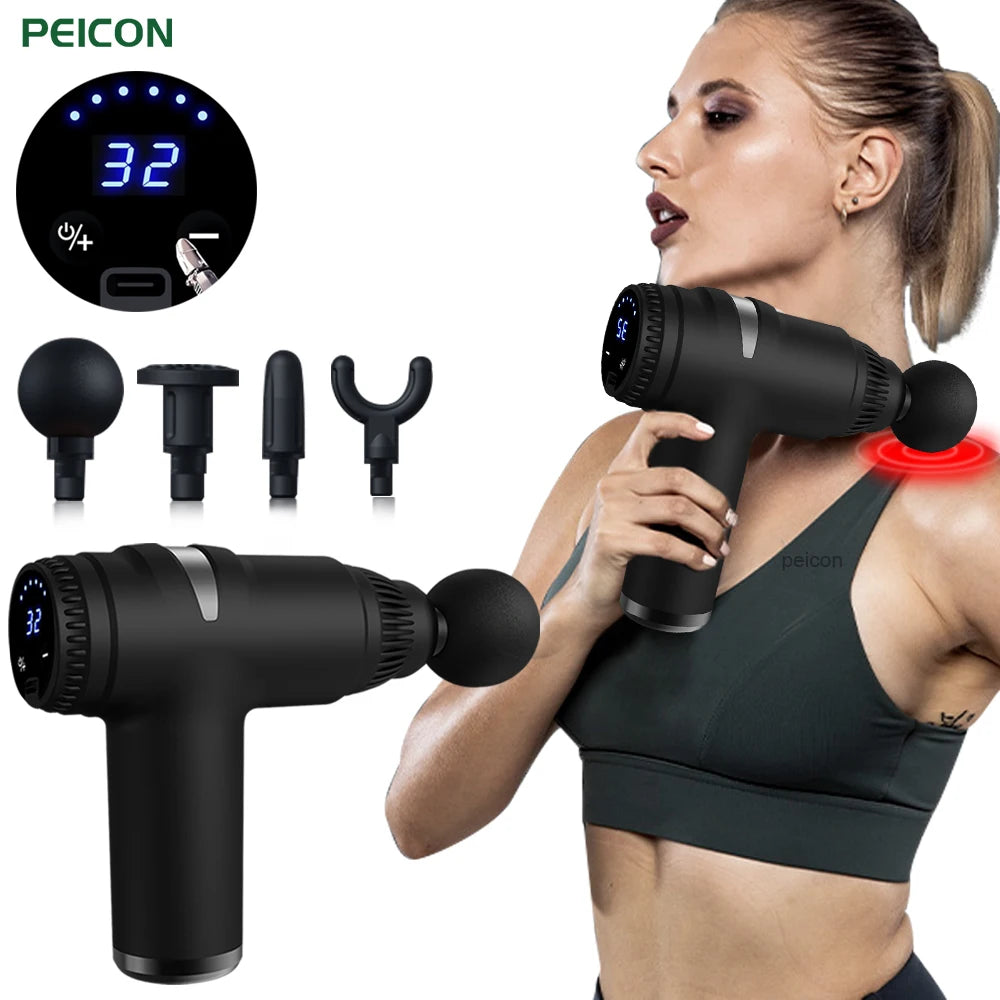 Mini Muscle Massage Gun Protable Body Massager Deep Muscle Relaxation Handheld Percussion Massager for Body Back and Neck Leg