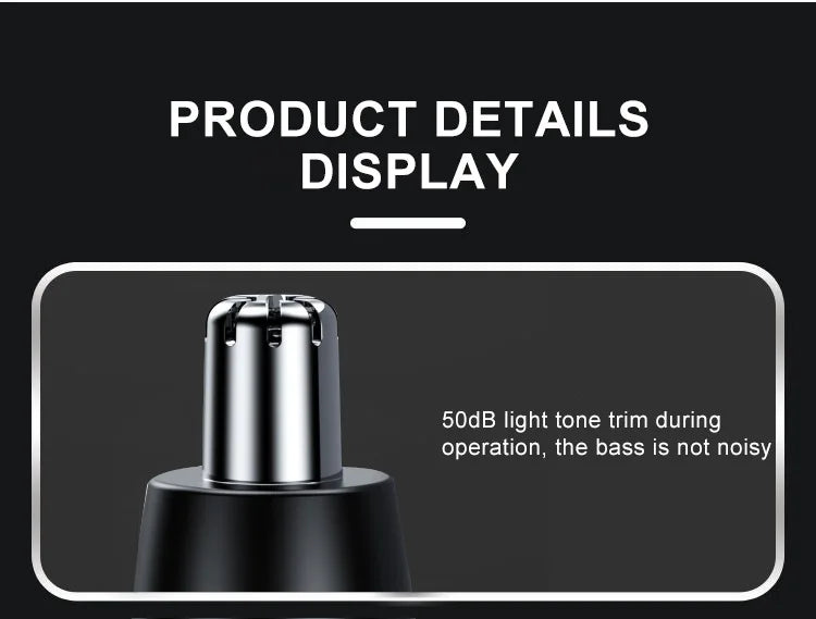 Black Electric Nose Hair Trimmer Ear and Nose Hair Trimmer Professional Painless Nose Hair Trimmer For Men and Women