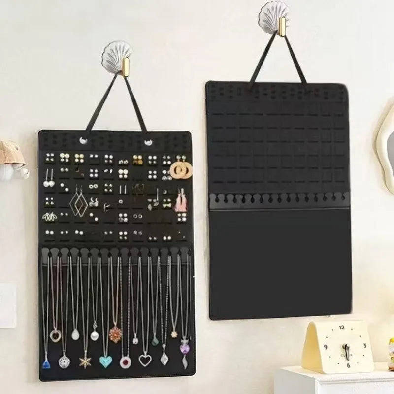 Jewelry Holder Organizer  Earring Necklace Jewelry Organizer Brooch Pin Display Board Jewelry hanging storage bag wall mounted