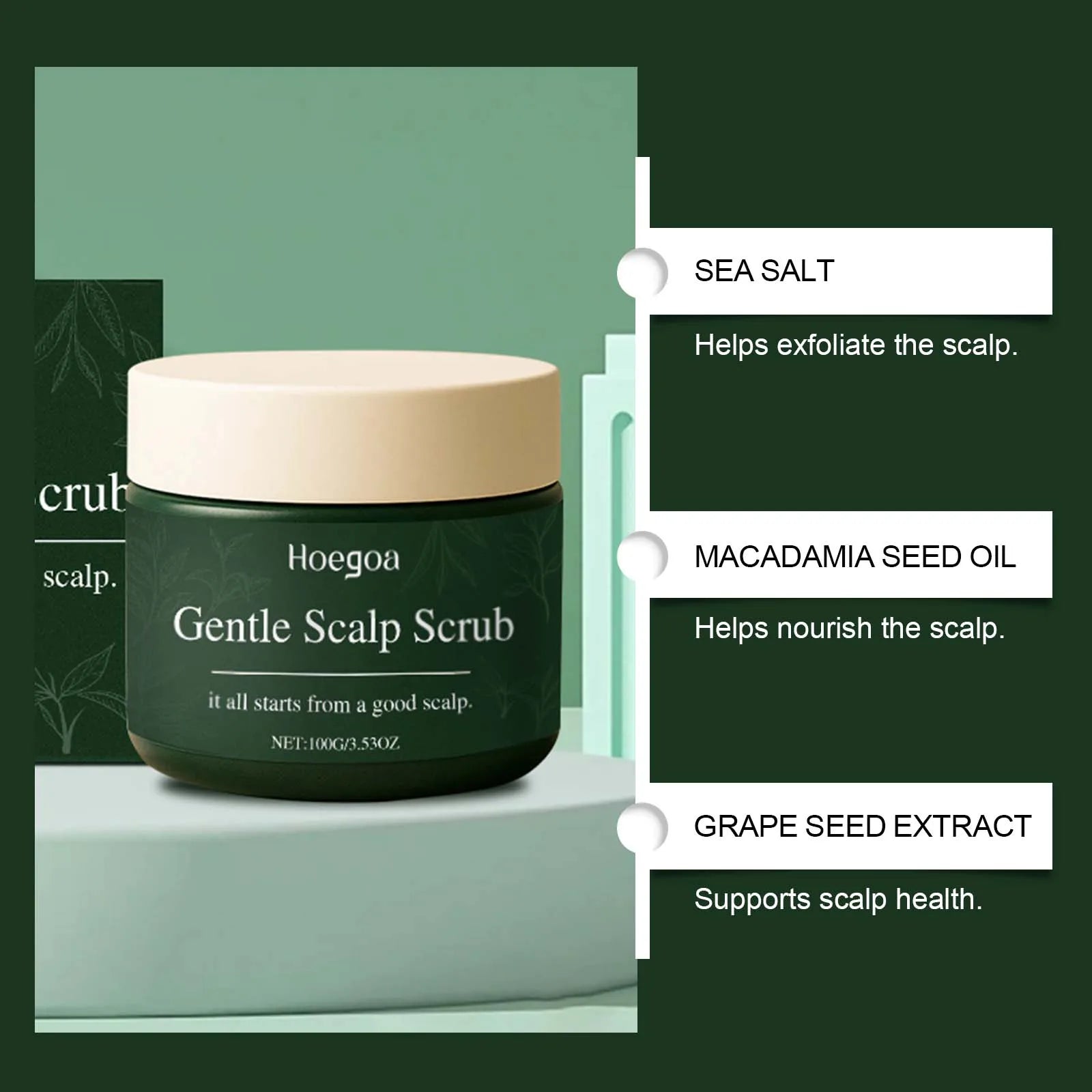 Nourishing Scalp Scrub: Gentle Formula Deeply Cleanses, Nourishes and Volumizes for a Healthy & Comfortable Scalp