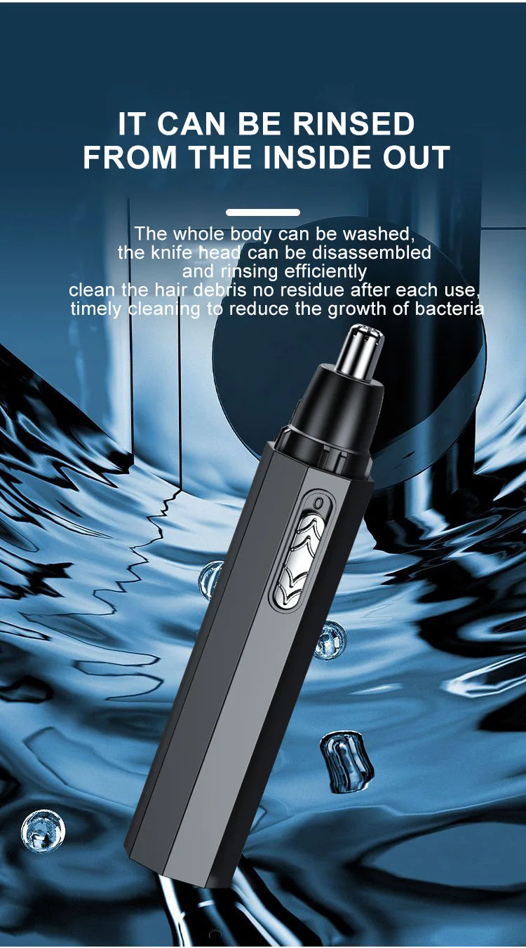Black Electric Nose Hair Trimmer Ear and Nose Hair Trimmer Professional Painless Nose Hair Trimmer For Men and Women