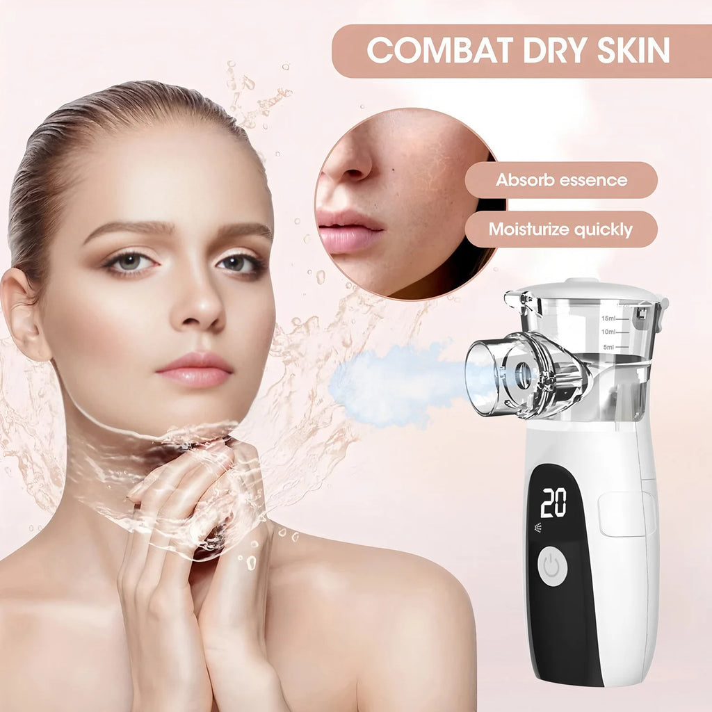Nano Cold Spray Facial Steamer - Mini Portable Hydrating Beauty Apparatus Skin Care Humidifier