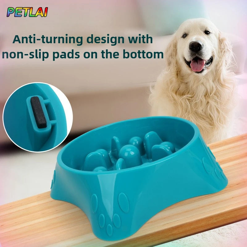 Dog Slow Feeder Slow Food Bowl  Anti-Choking Anti-tipping Delay eating Anti-slip pet food bowl easy to clean Slow down eating