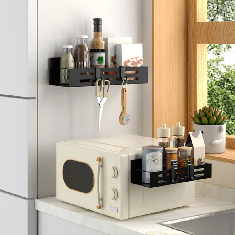 Magnetic spice rack, storage rack organizer for refrigerators and ovens, used for kitchen and bathroom organization and storage