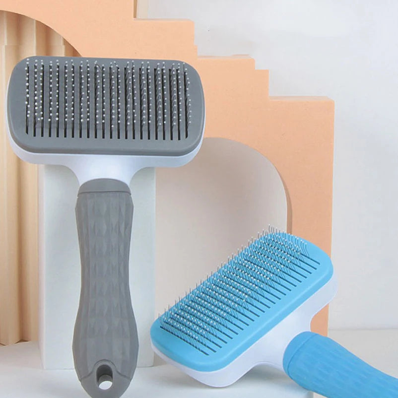 Self Cleaning Slicker Brush Pet Grooming Brush One Button Hair Removal Comb for Dogs Cats Removes Loose Undercoat Tangled Hair