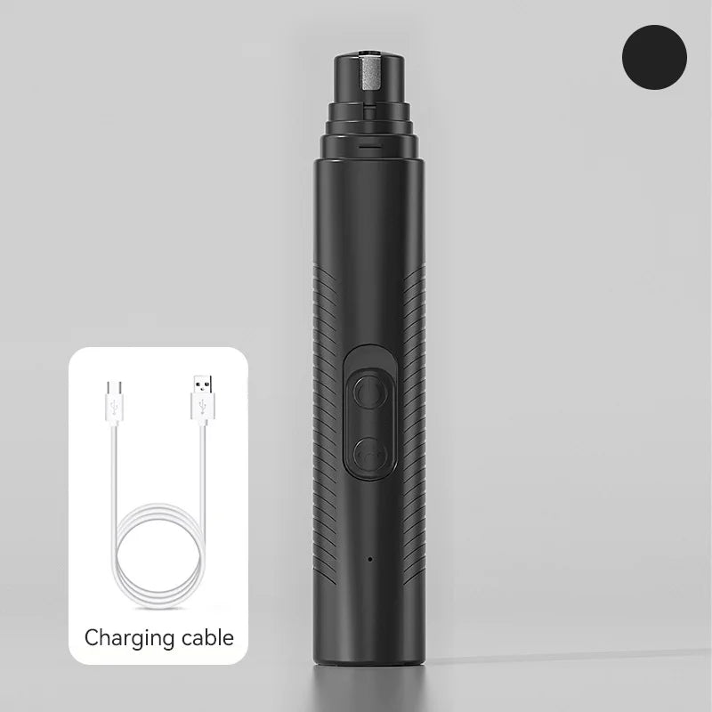 USB Rechargeable Electric Pet Nail Grinder for Dogs & Cats – Quiet Motor with Diamond Grinding Wheel