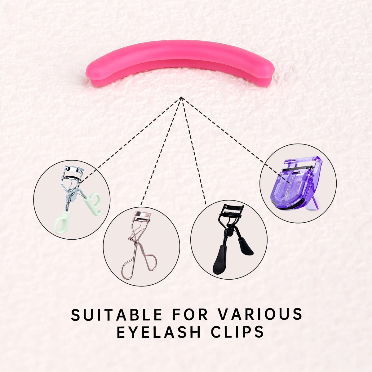 30pcs Silicone Rubber Strip for Eyelash Curler, Soft Silicone Replacement Pad for Eyelash Curler, Universal Eyelash Curler.