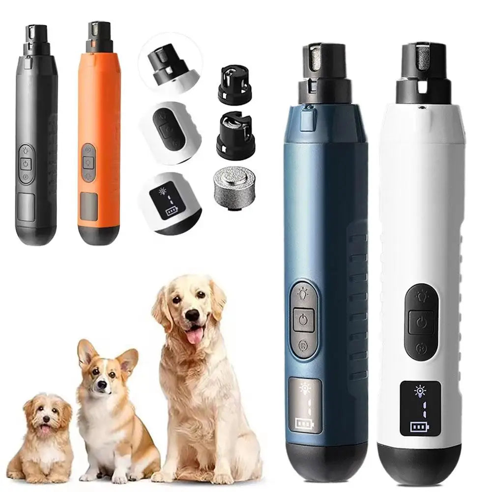 Electric Pet Nail Grinder 5 Speed, Low Noise, Rechargeable For Dogs & Cats, Professional Pet Nail Trimmer Grooming Tool