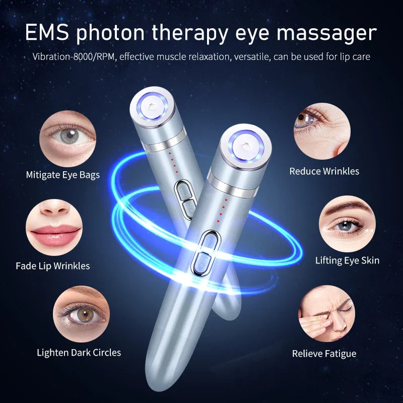 Eye Beauty Instrument  Anti Aging Device Puffiness Dark Circles Fine Lines Wrinkles Removal Device Skin Care Eyes Massager