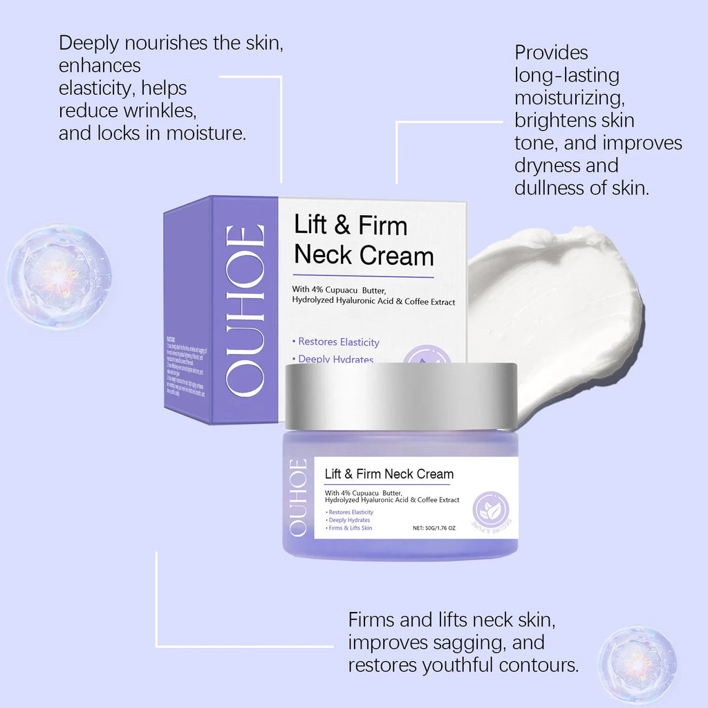 Neck Cream Anti-Aging Firming Lifting For Neck Double Chin Reducer Fine Lines Protein Cream Moisturizer Neck Rejuvenation Cream
