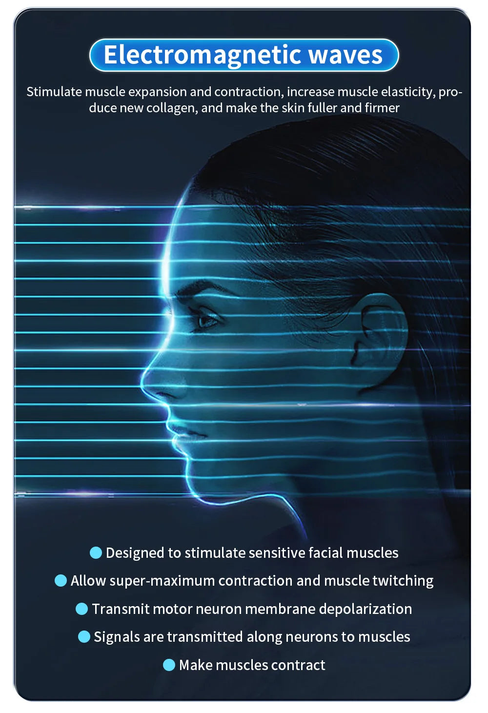 Professional EMS Face Lifting Machine Face Sculpting ems Wrinkle Removal RF Skin Tightening Stimulator