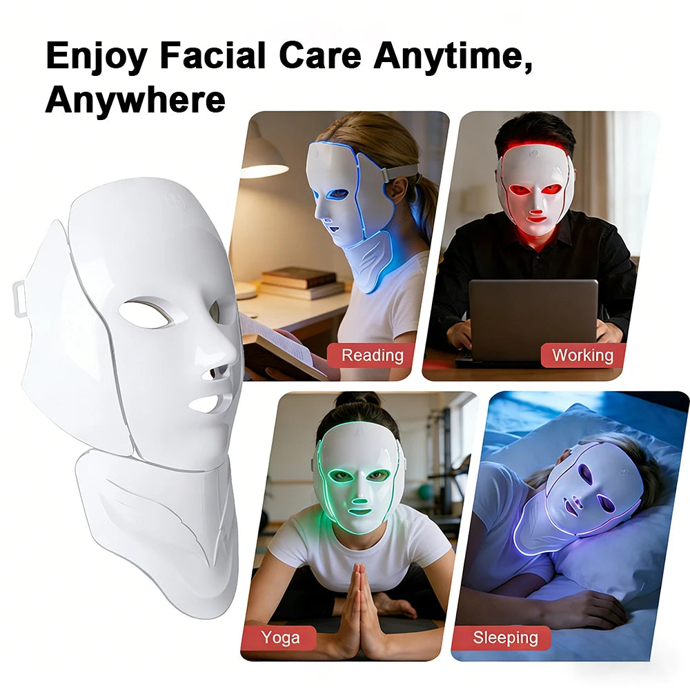 7 Colors LED Face Mask Facial LED Mask Skin Care Facial Spa Home Use Beauty Machine