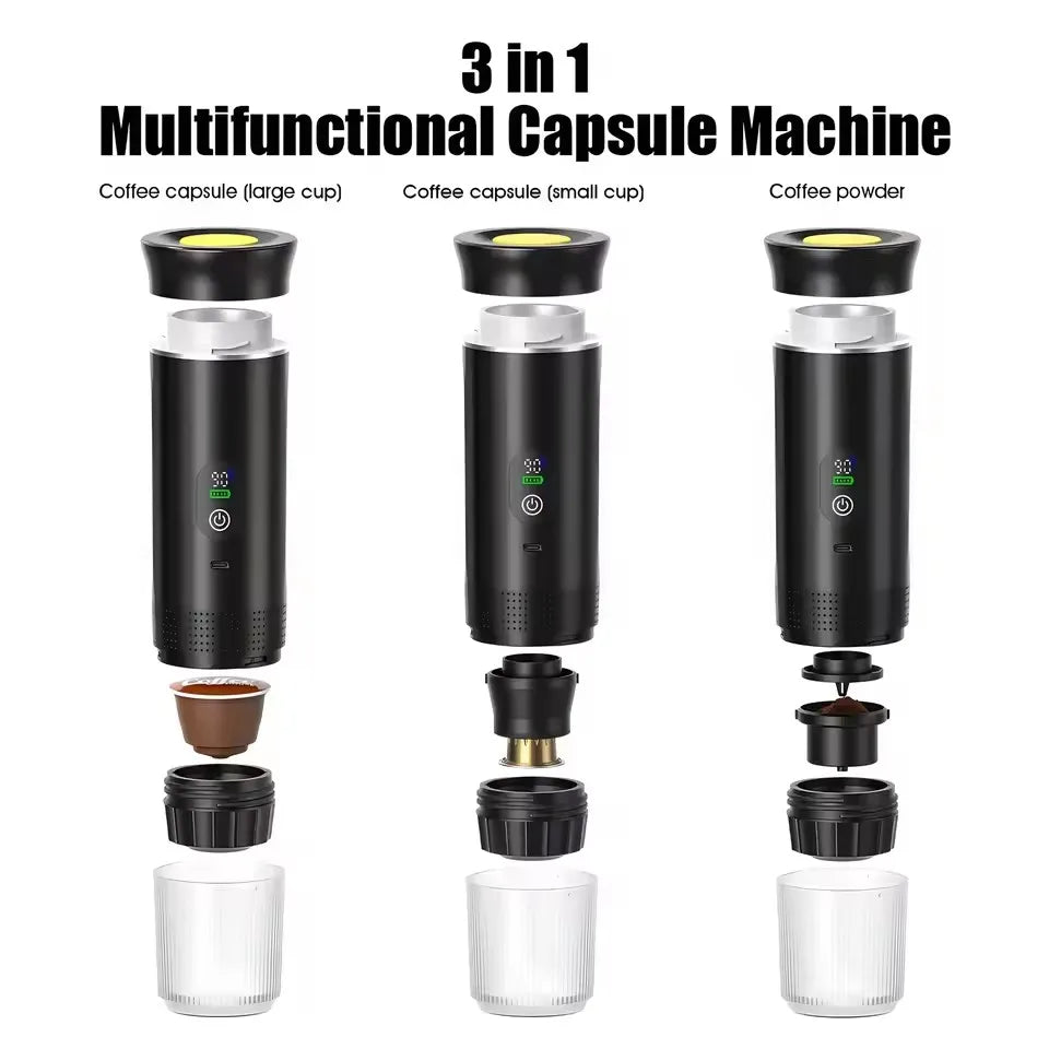 Mi Portable Espresso Coffee Machine With Digital Display 3-in-1 Capsule Coffee Maker for Car & Home Camping Coffee Maker