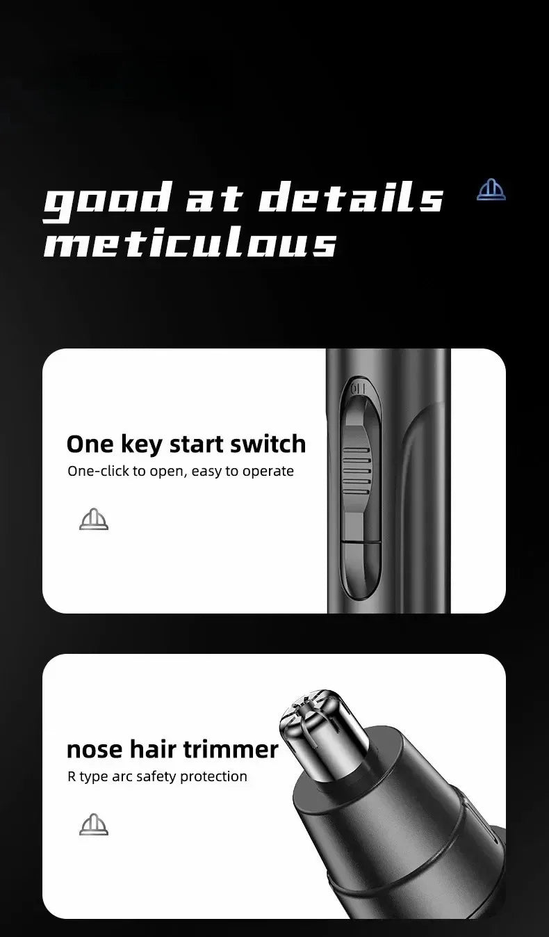 Black Electric Nose Hair Trimmer Ear and Nose Hair Trimmer Professional Painless Nose Hair Trimmer For Men And Women