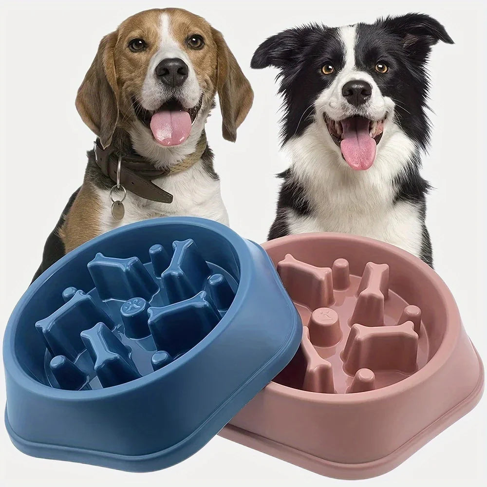 Dog Slow Feeder Non-choking Pet Bowl Anti Slip and Large Capacity for Dog and Cat Anxiety Relief Slow Food Feeding Pet Supply