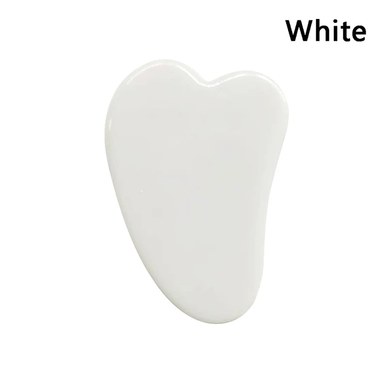 1pc Guasha Scraping Massage Scraper Face Massager Acupuncture Gua Sha Board Resin 7.8x5.4cm