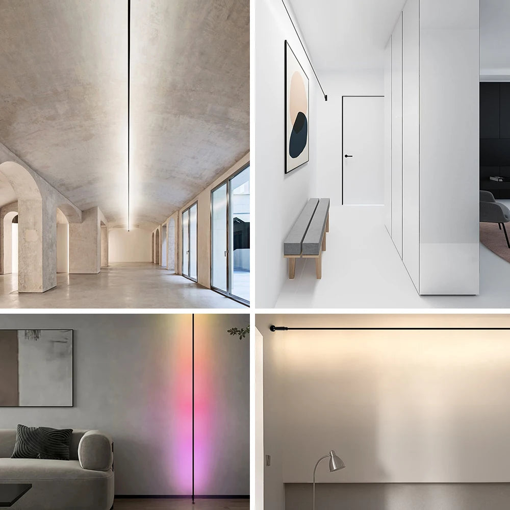 Skyline Light Wall Lamp Accessories Aluminum Profile Rgb Smart Led Strip Steel Belt Bracket Linear Pendant Light for Living Room