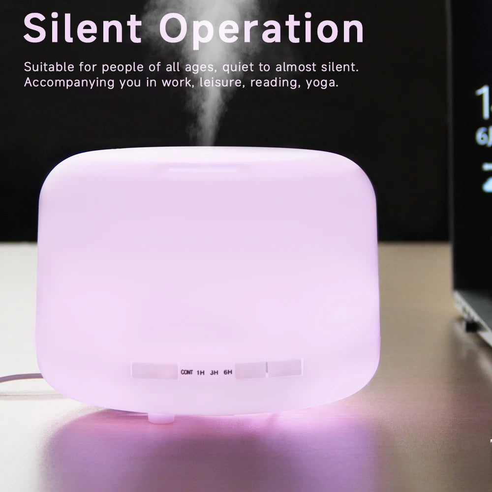 Air Humidifier Essential oil Diffuser 500ML Ultrasonic Cool Mist Maker Fogger USB Humidifier LED Lamp Aroma Diffuser with Light