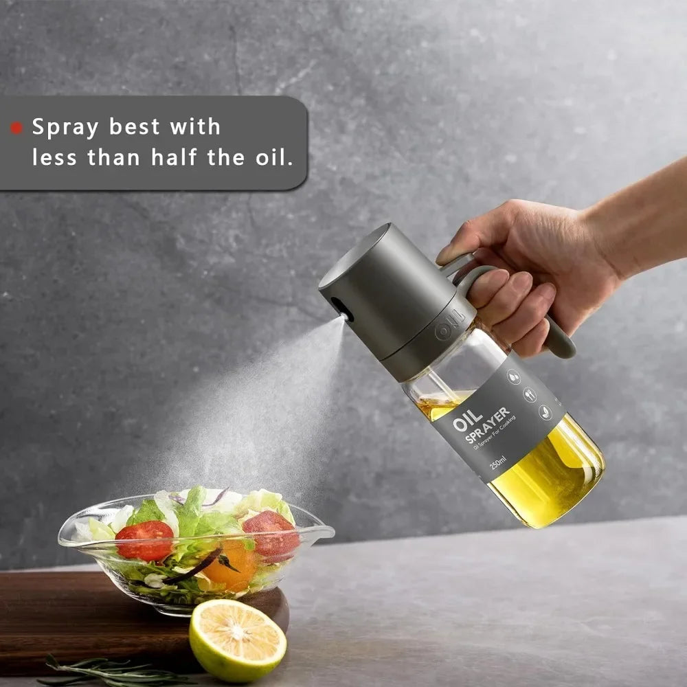 Kitchen Gadgets Oil Sprayer for Cooking 8.5oz Glass Oil Spray Bottle Cooking Oil Sprayer Olive Oil Sprayer Oil Dispenser