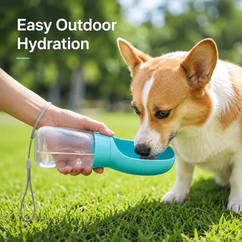 1PC 300ml 500ml Travel Pet Water Bottle Integrated Drinking Bowl Portable Dispenser for Dogs Cats Outdoor Travel and Activities